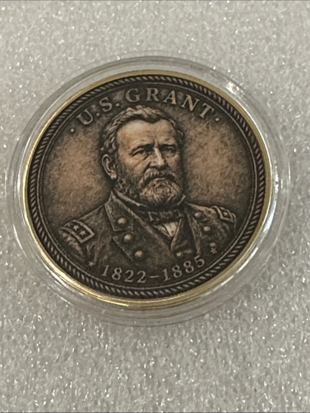 U.S. Grant Commemorative Coin - Antique Bronze Tone